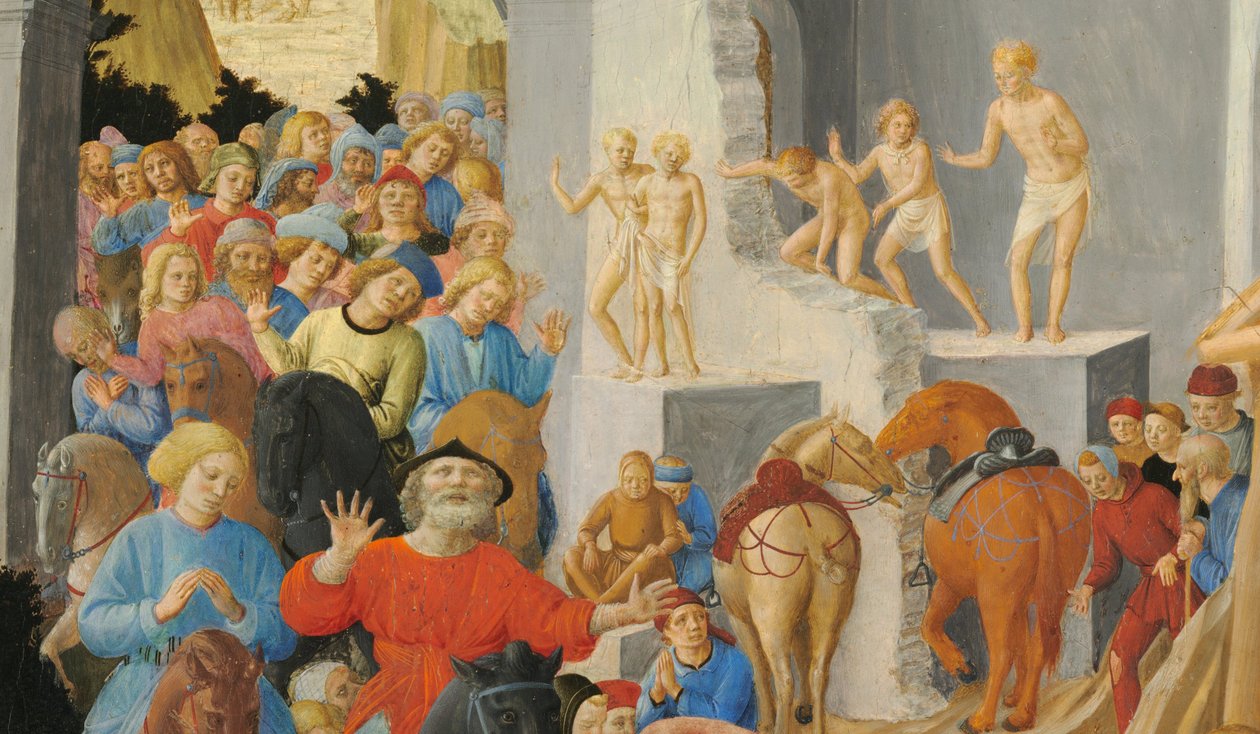 De aanbidding der wijzen door Fra Angelico and Fra Filippo Lippi