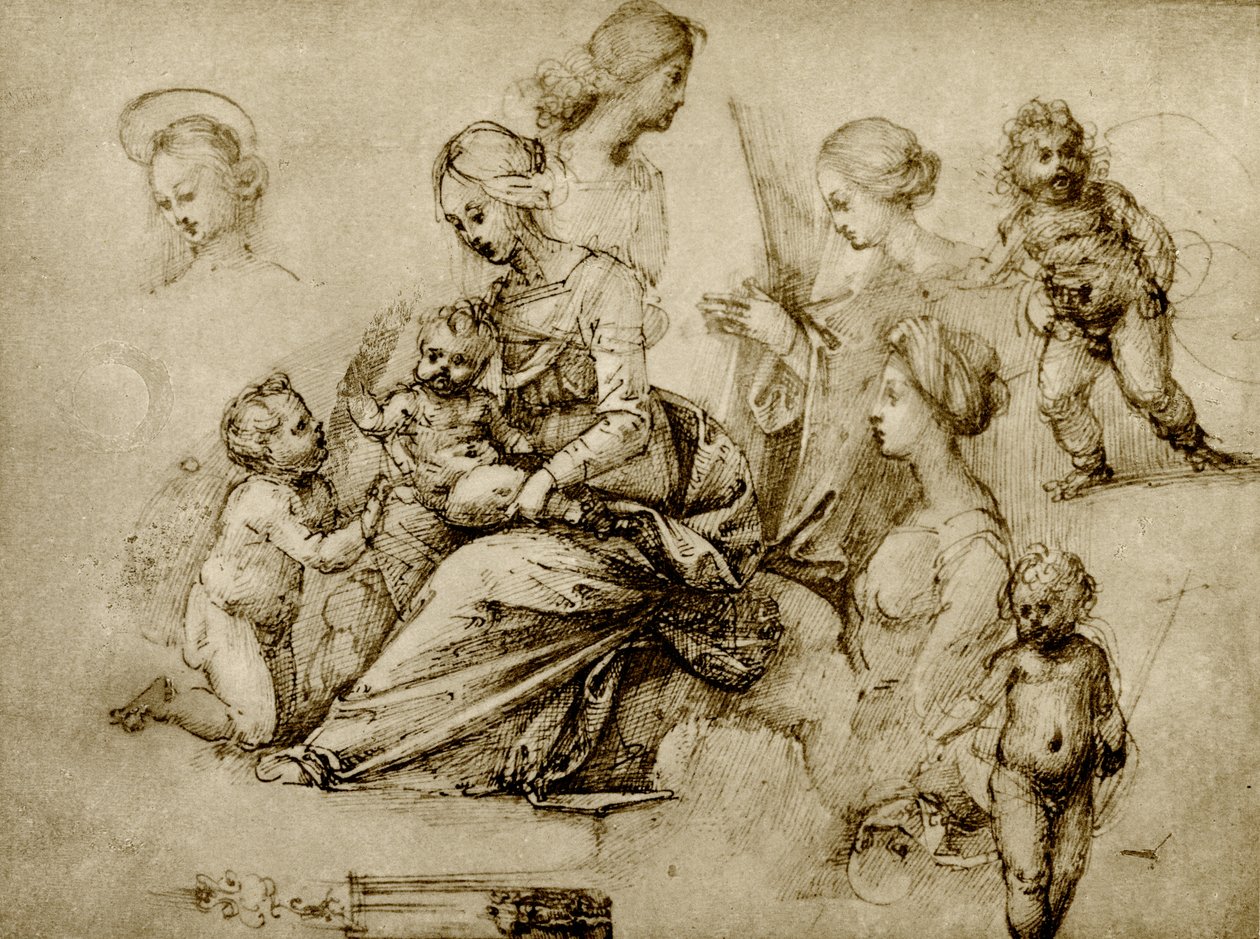 Studie van een Madonna door Fra Bartolomeo
