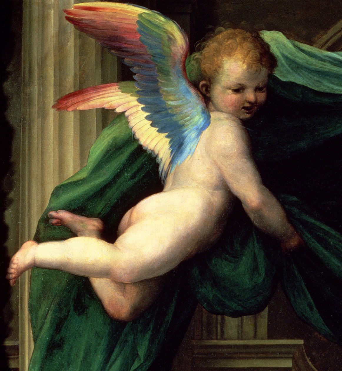 Het Mystieke Huwelijk van St. Catharina van Siena met Heiligen (detail) door Fra Bartolommeo