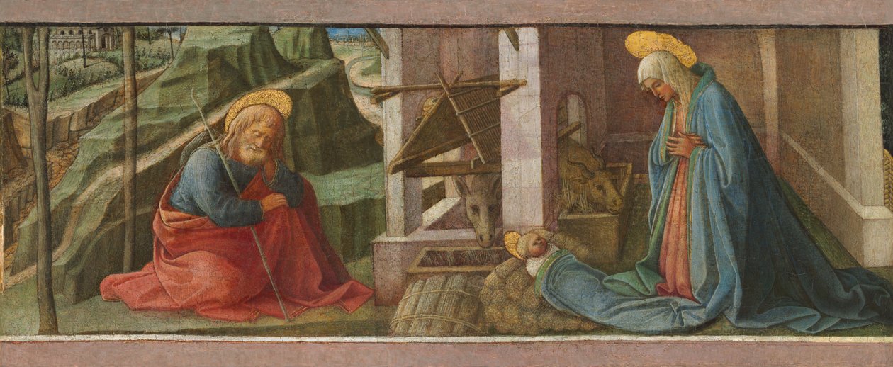 De Geboorte van Christus door Fra Filippo Lippi and Workshop
