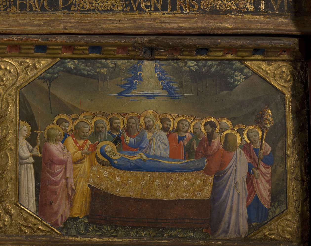 De dood van de Maagd De Annunciatie retabel met 5 Predella scènes, 1430-1432 door Fra Giovanni Angelico da Fiesole