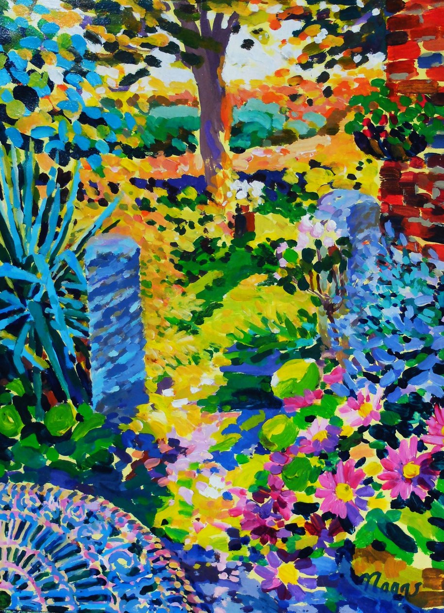Golden Hour, 2022 (acrylverf op doek) door Frances Naggs