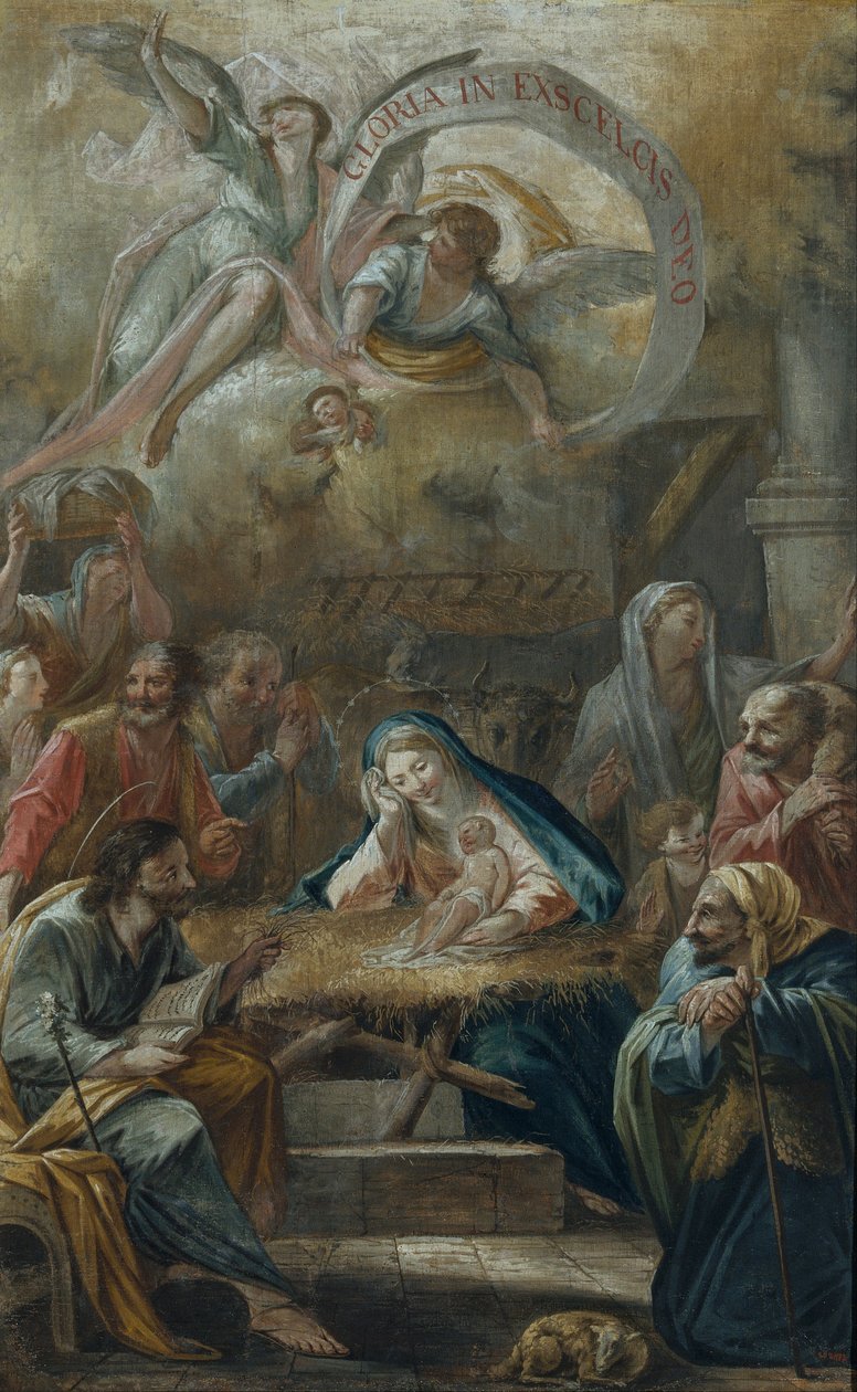 Geboorte van Jezus en de Aanbidding door de Herders door Francesc Pla Duran