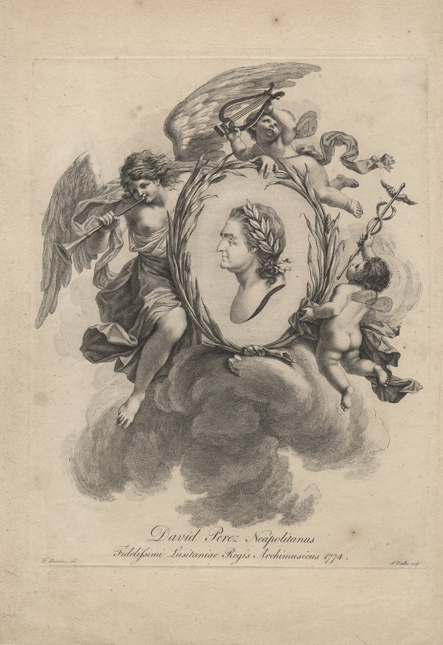 David Perez Neapolitanus, gegraveerd door Giovanni Vitalba (1738-c.92), 1774 door Francesco Bartolozzi
