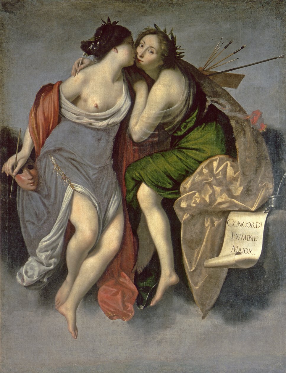 Allegorie van de vereniging van schilderkunst en poëzie, 1626 door Francesco Furini