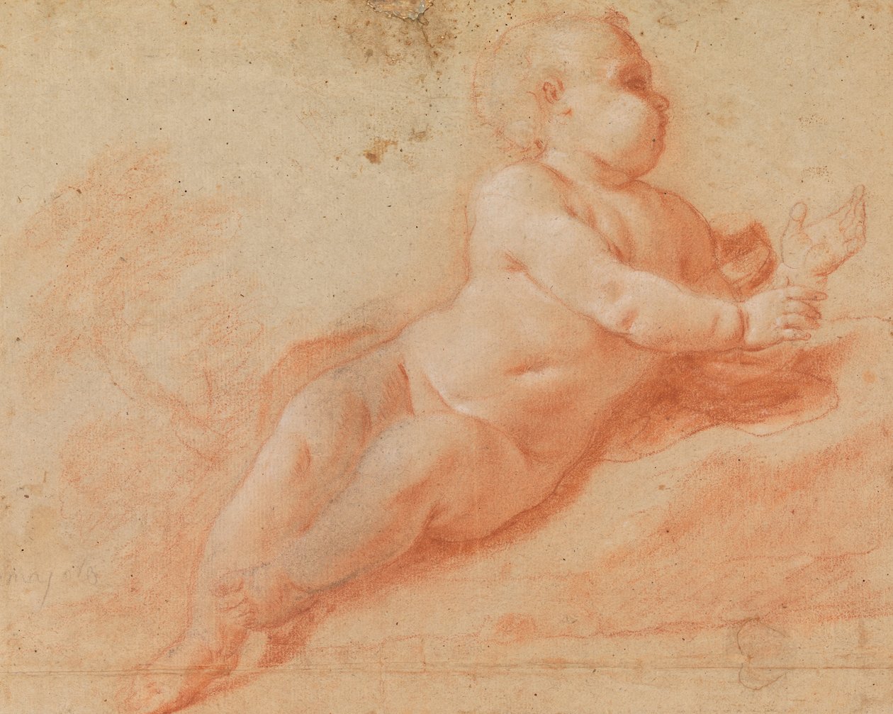 Studie van een naakt kind door Francesco Saverio Mergolo