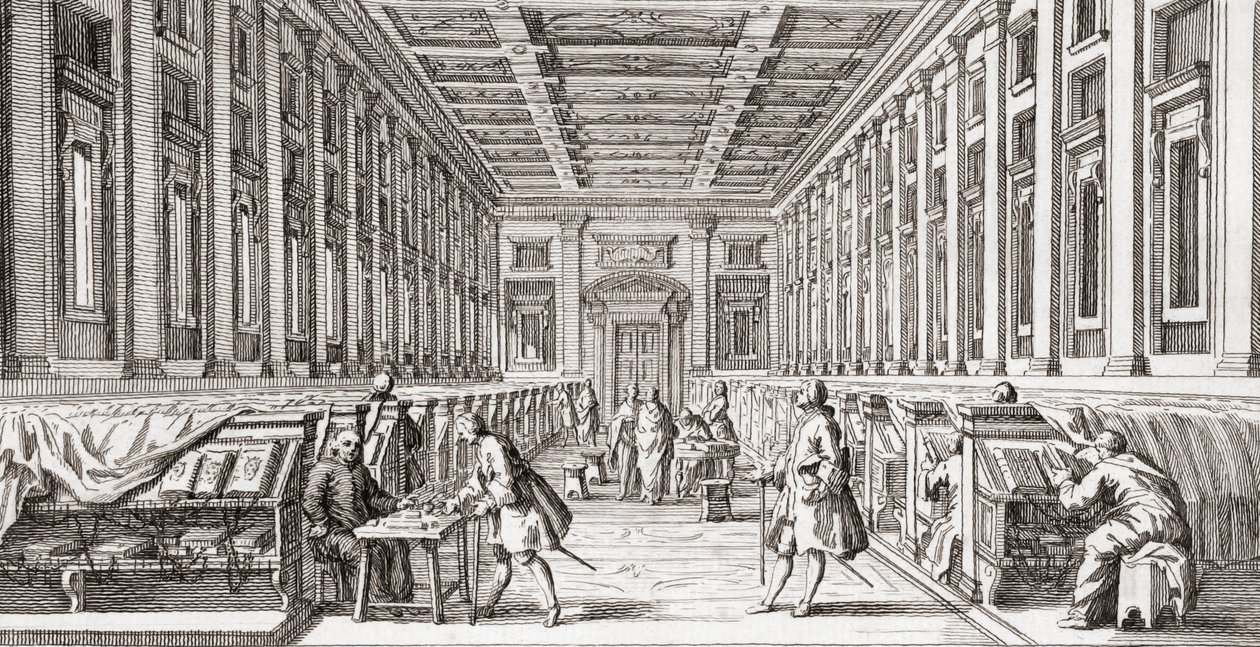 Laurentiaanse Bibliotheek, eind 18e eeuw door Francesco (after) Bartolozzi