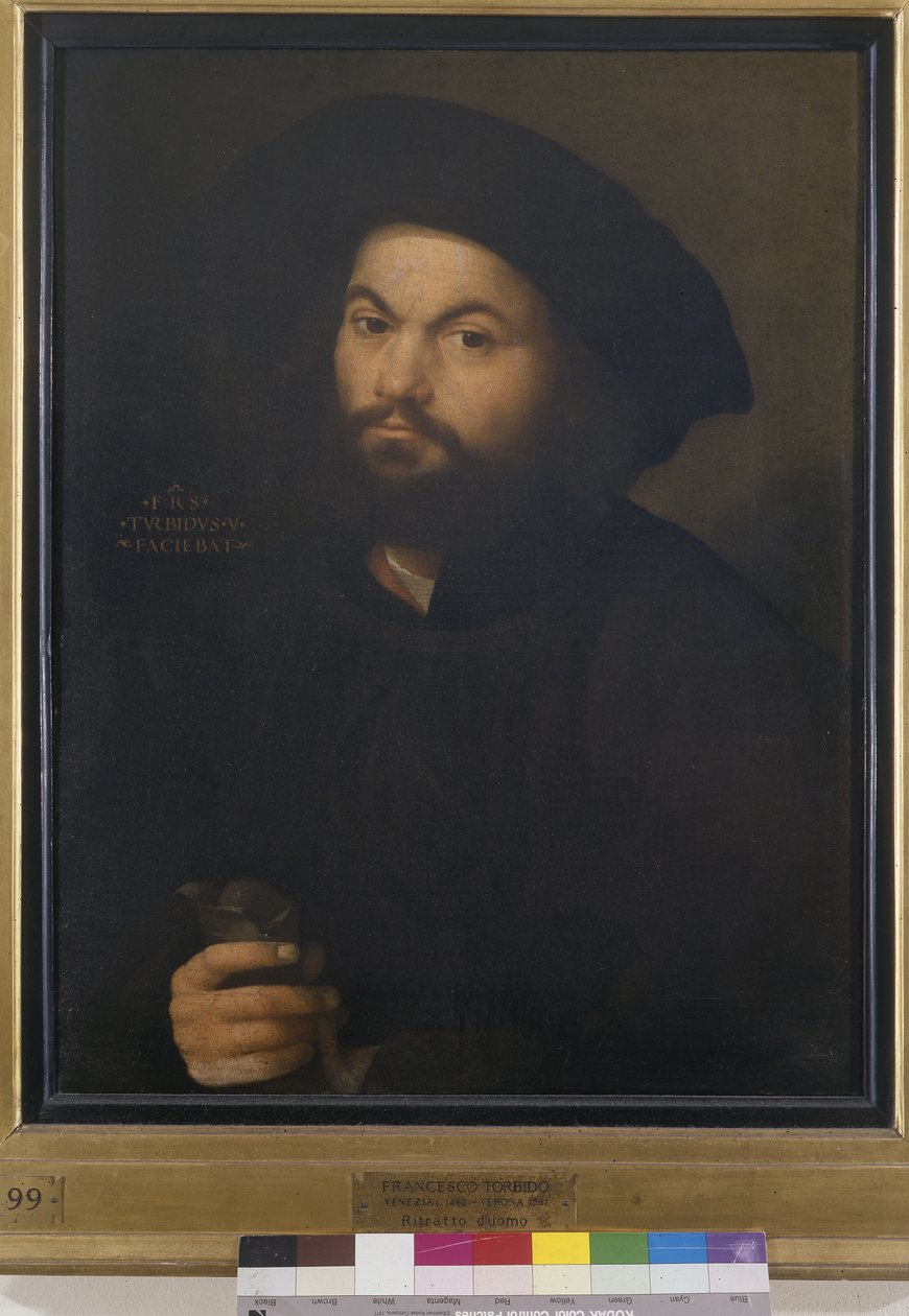 Portret van een man, ca. 1520 door Francesco Torbido