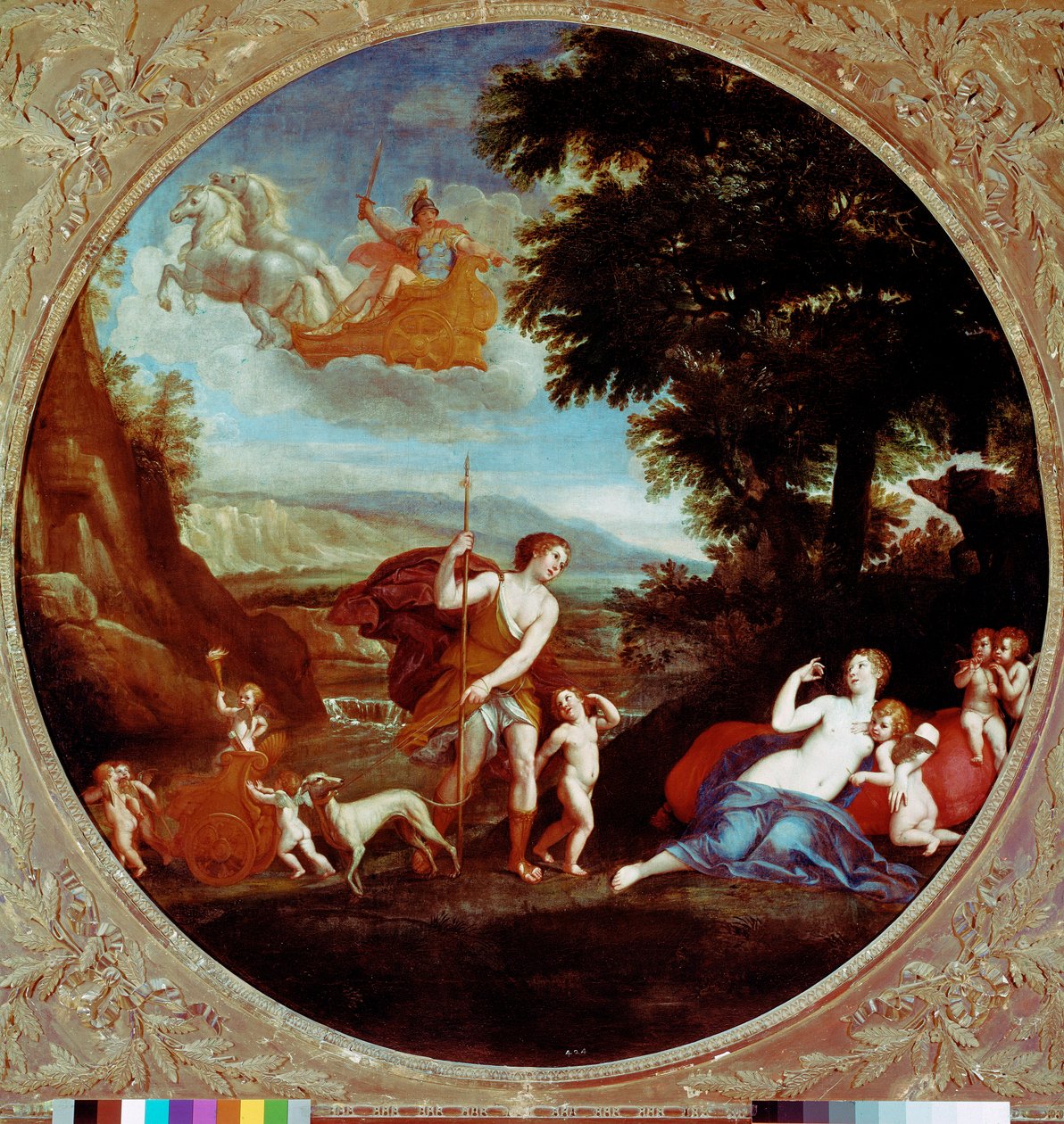Venus en Adonis door Francesco Albani