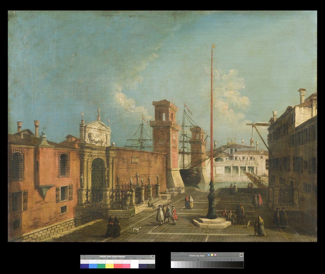 Uitzicht op Campo en Porta Arsenale door Francesco Albotto
