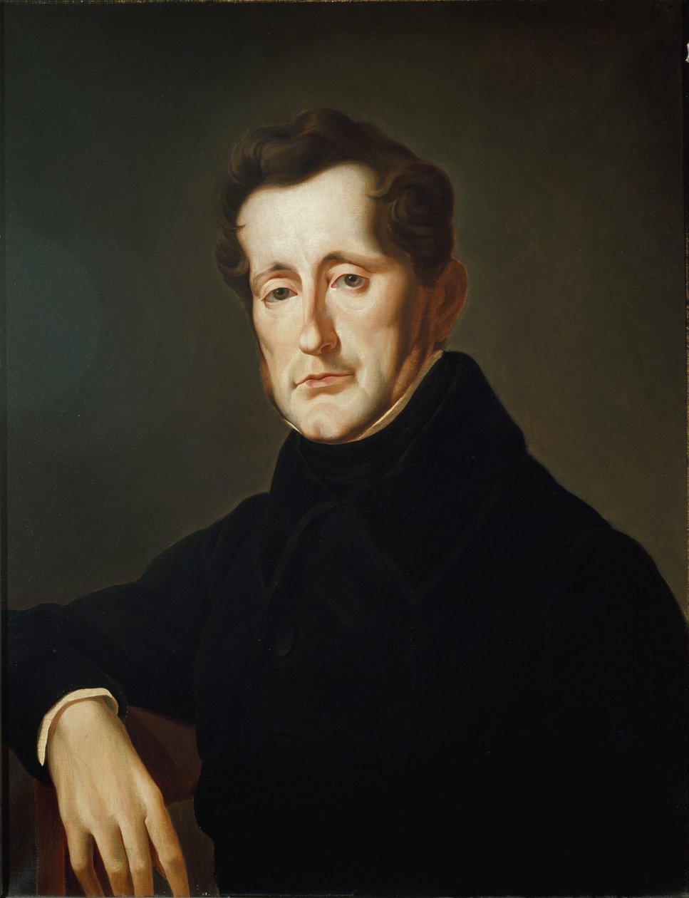 Portret van Cesare Balbo (olieverf op doek) door Francesco Ayres