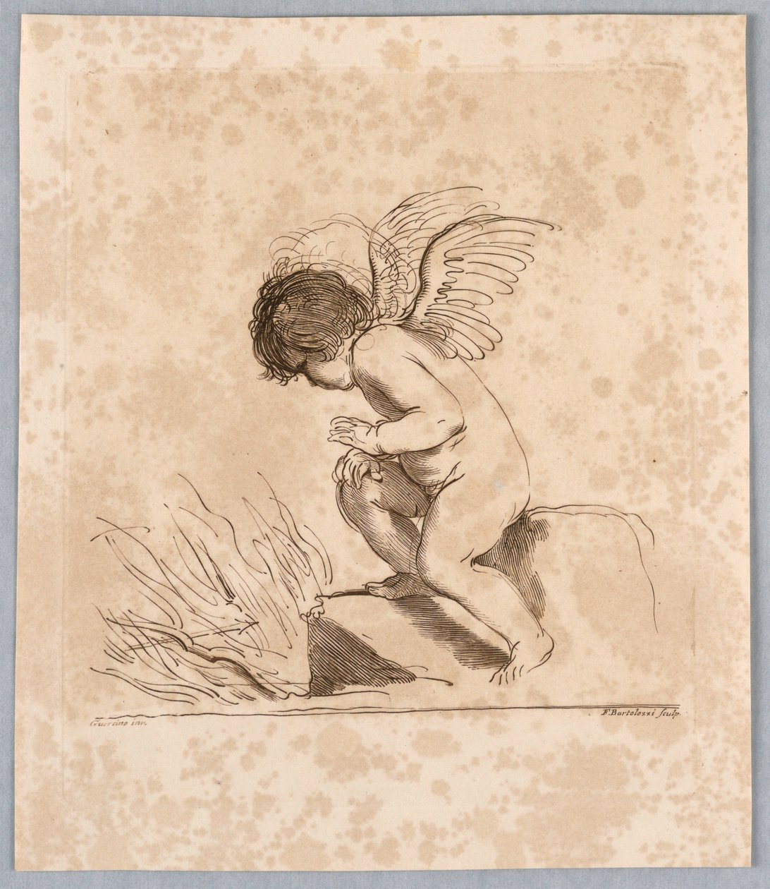 Cupido met een Pijl door Francesco Bartolozzi