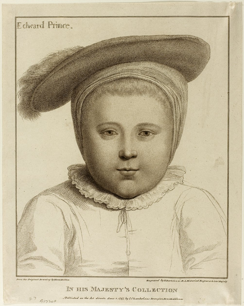 Edward, Prins van Wales door Francesco Bartolozzi