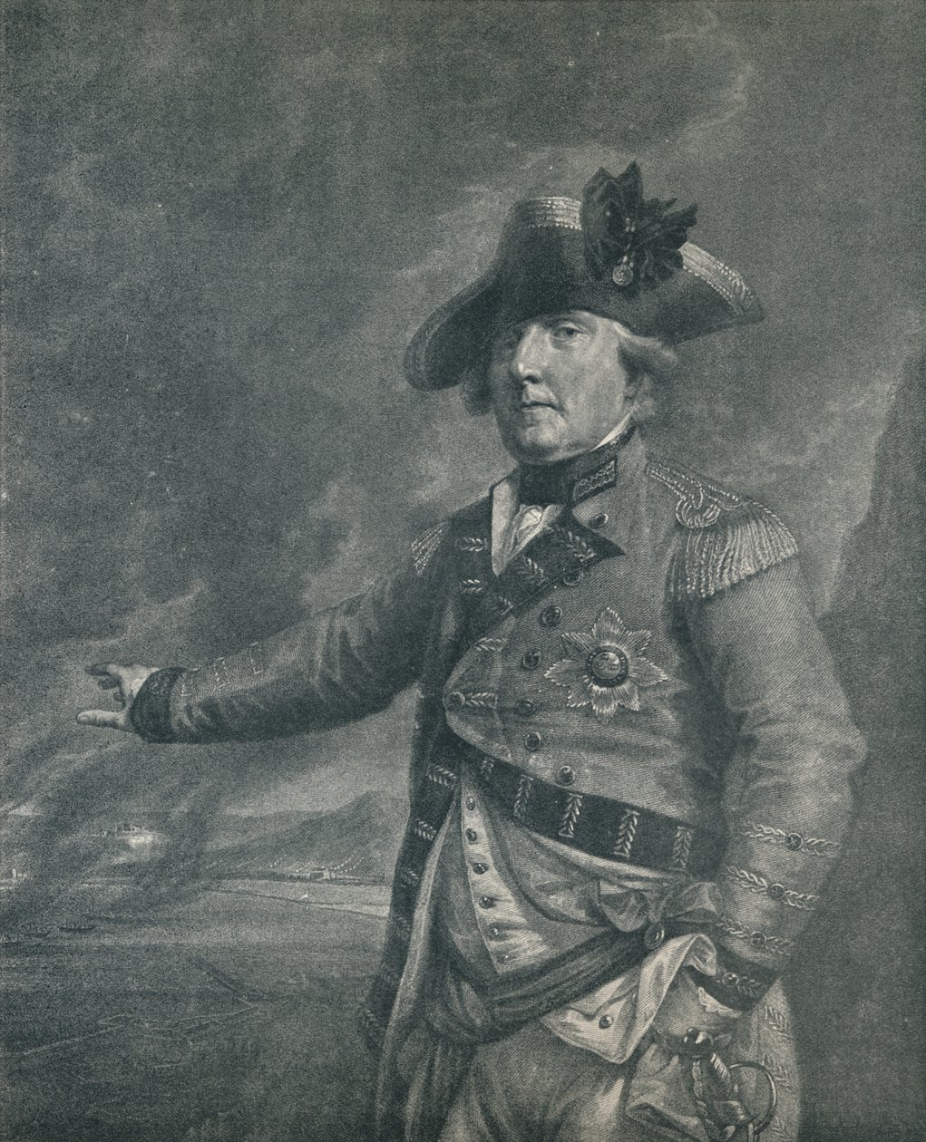 George Augustus Elliot Lord Heathfield, Gouverneur van Gibraltar door Francesco Bartolozzi