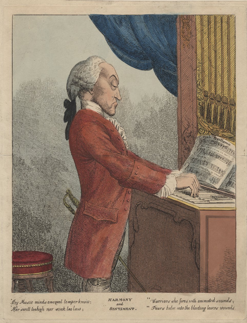 Harmonie en sentiment, ca. 1785 door Francesco Bartolozzi