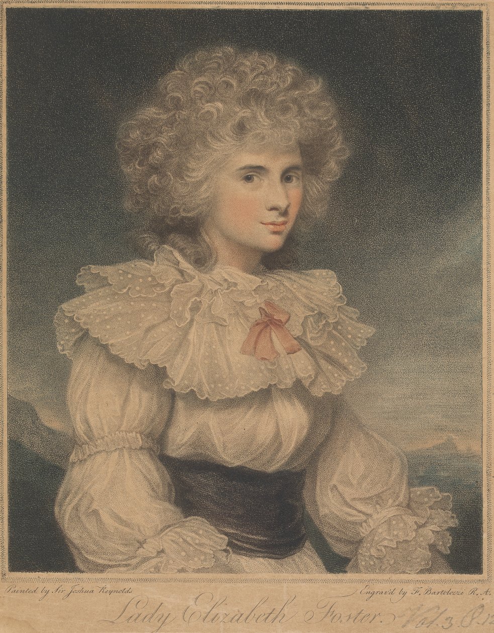 Lady Elizabeth Cavendish (geboren Hervey), Hertogin van Devonshire door Francesco Bartolozzi