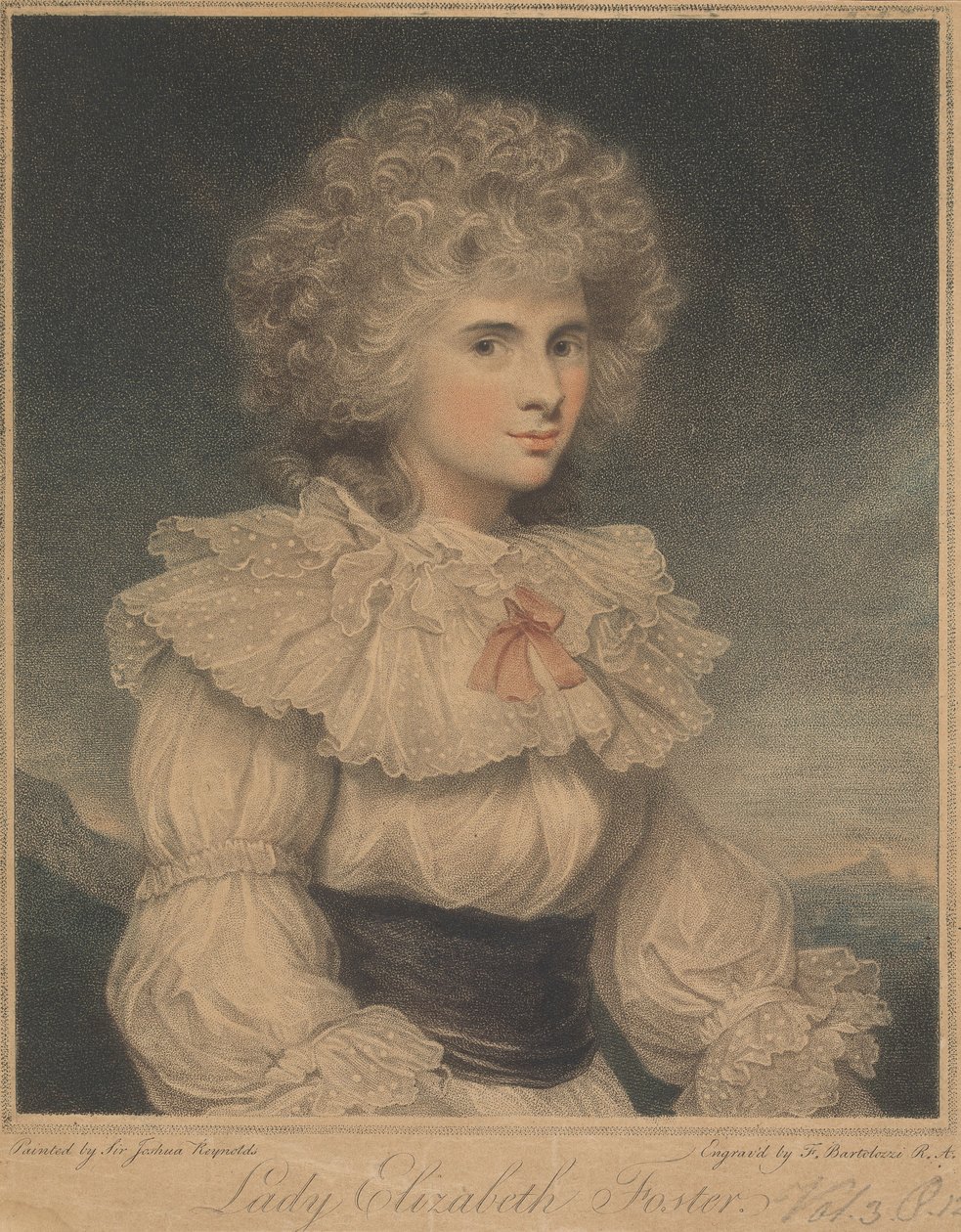 Lady Elizabeth Cavendish (geboren Hervey), Hertogin van Devonshire door Francesco Bartolozzi