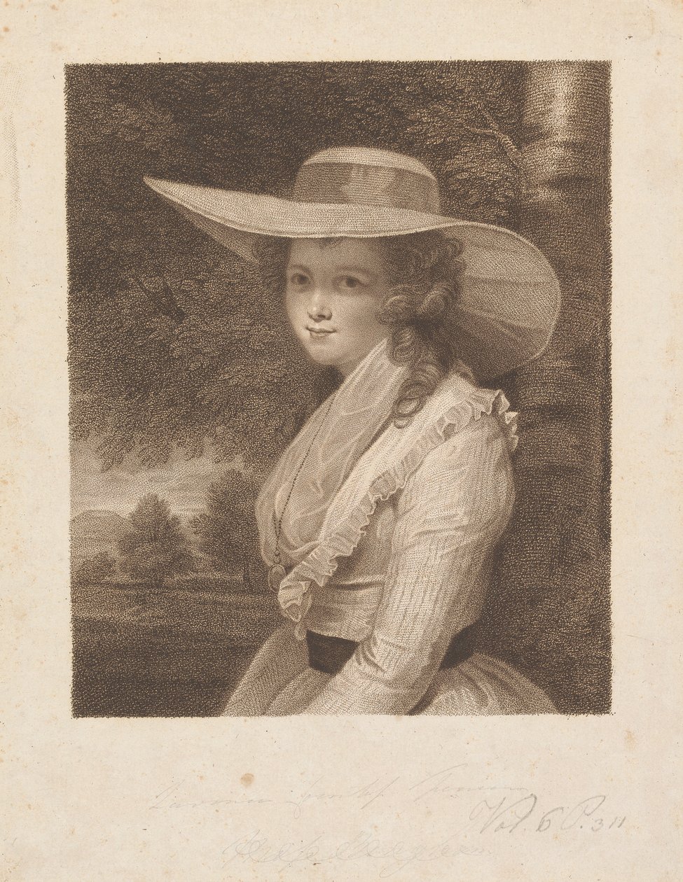 Lavinia Spencer (geboren Bingham), gravin Spencer door Francesco Bartolozzi