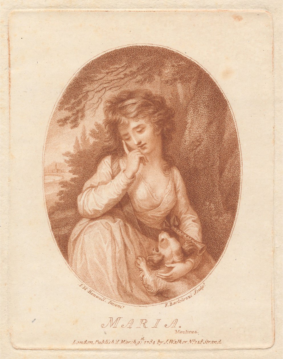 Maria van Moulines door Francesco Bartolozzi