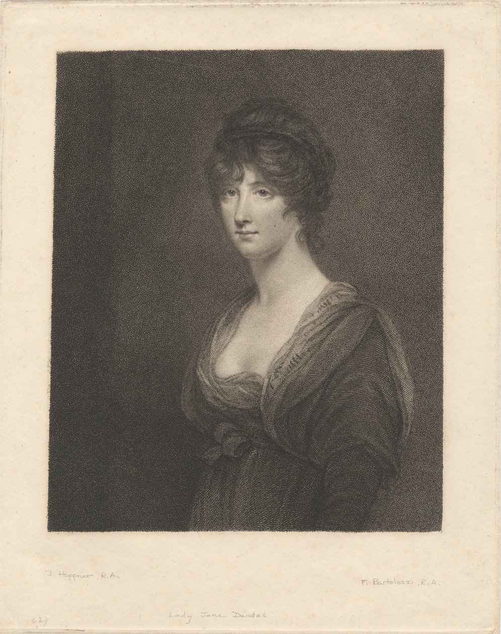 De zeer eerbiedwaardige Lady Jane Dundas door Francesco Bartolozzi