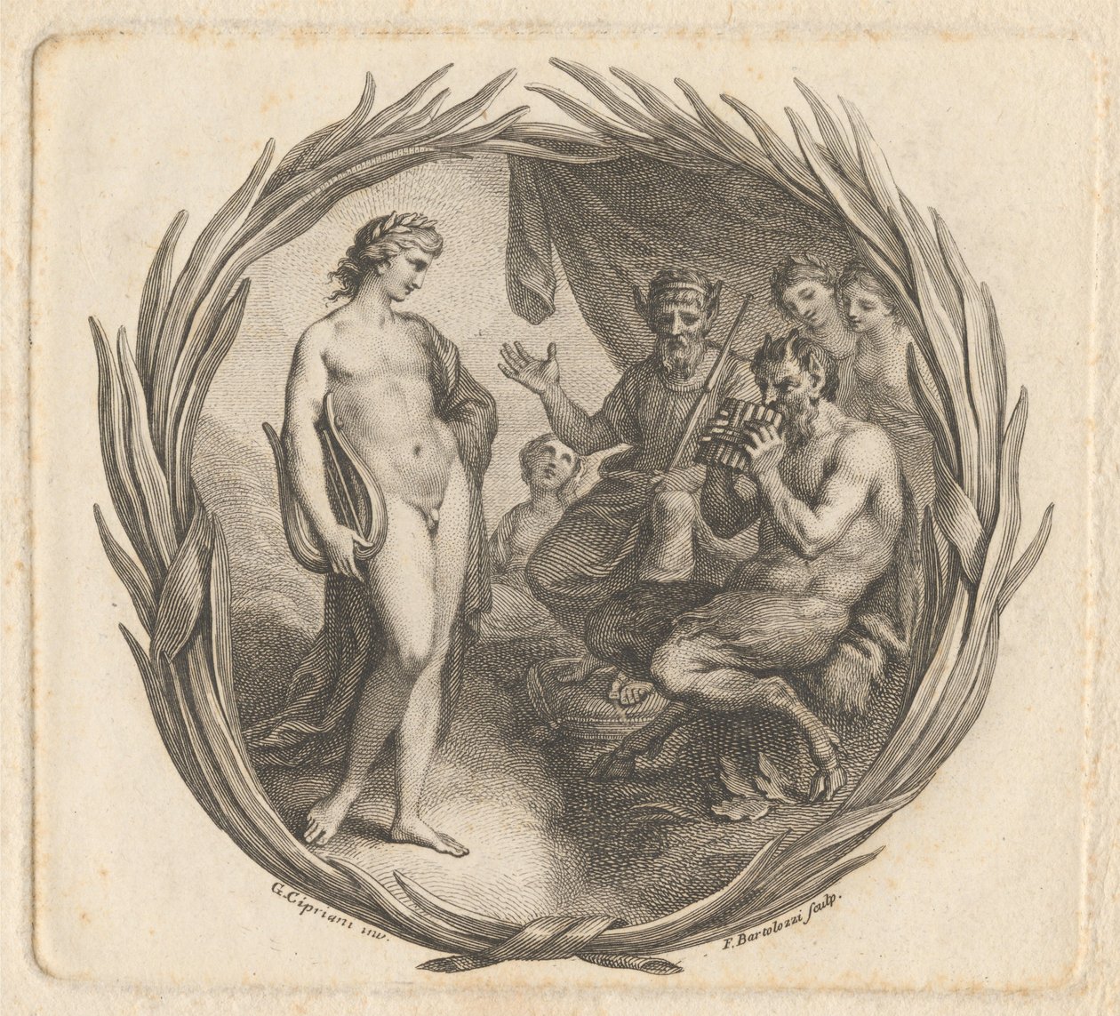 Toegangskaart ten bate van de heer Giardini door Francesco Bartolozzi