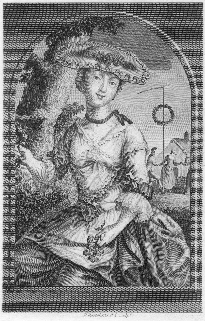 Jonge vrouw, ca. 1740-1810 door Francesco Bartolozzi