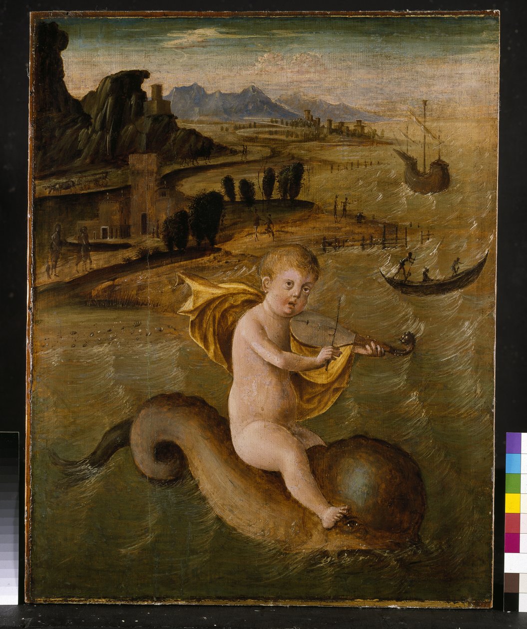 Arion rijdend op een dolfijn, ca. 1509-10 door Francesco Bianchi Ferrari