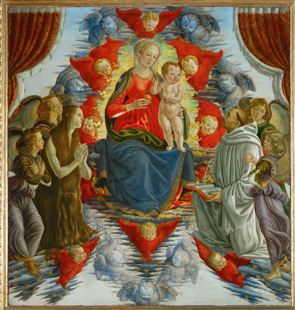 Madonna en kind tussen de engelen - La Vierge et l