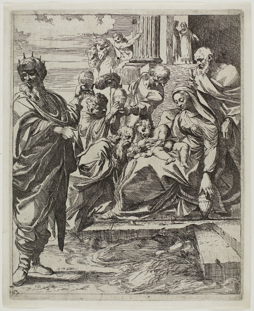 Aanbidding van de Wijzen door Francesco Brizio