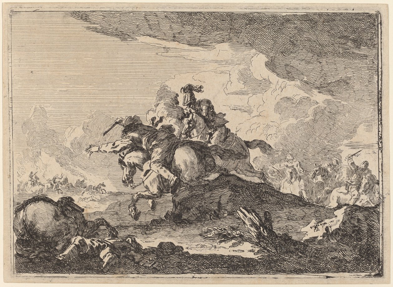 Cavaleriegevecht door Francesco Casanova