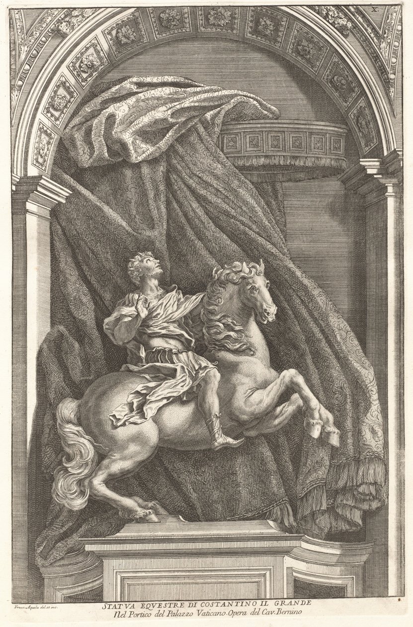 Standbeeld van Constantijn door Francesco Faraone Aquila after Gian Lorenzo Bernini