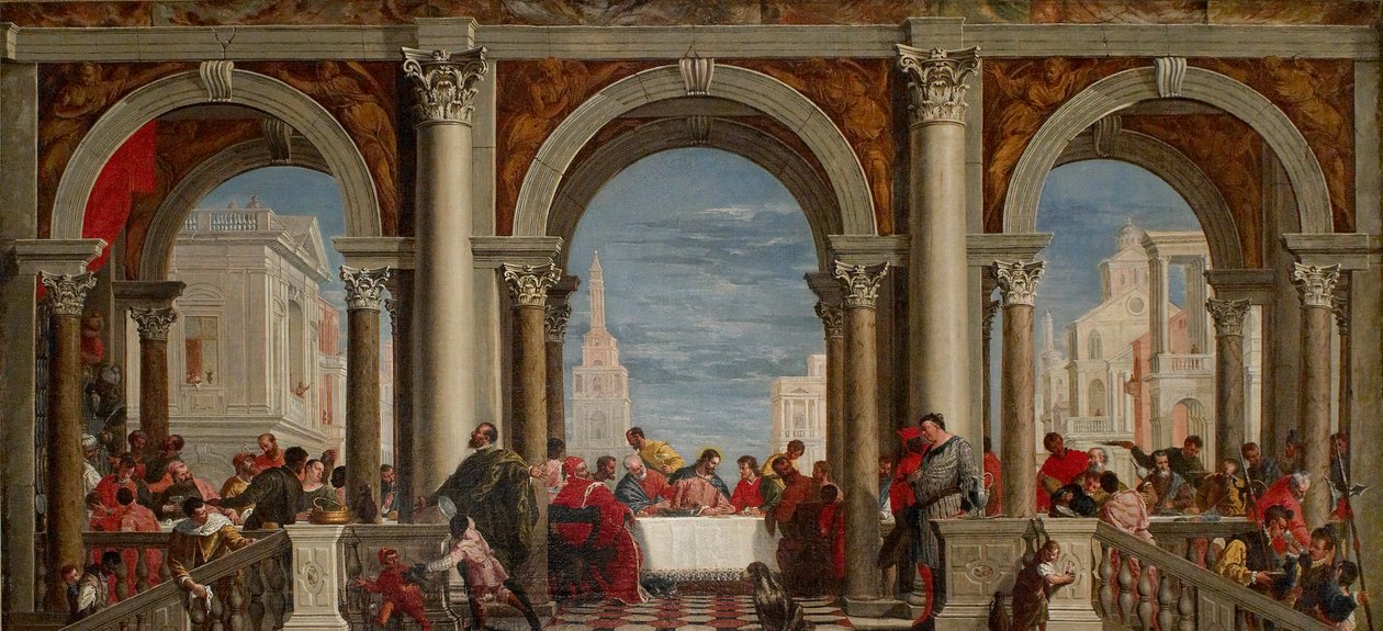 Het feest in het huis van Levi door Francesco Fontebasso