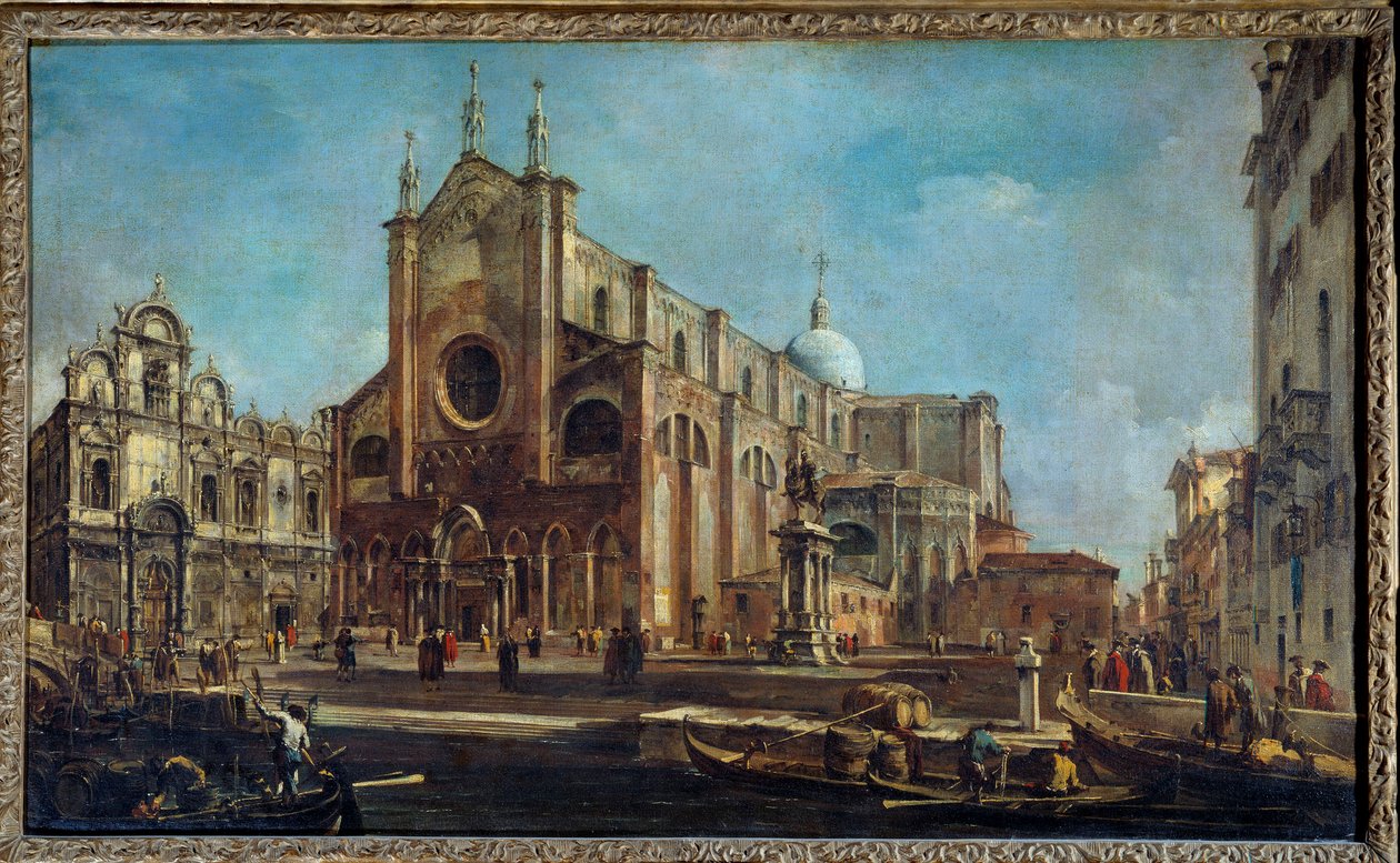 Campo van de kerk Giovanni en Paolo met de Scuola di San Marco in Venetië rond 1766-1770 door Francesco Guardi