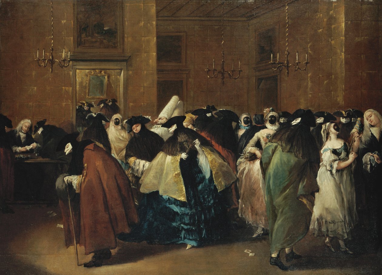 Casino Il ridotto in Venetië door Francesco Guardi