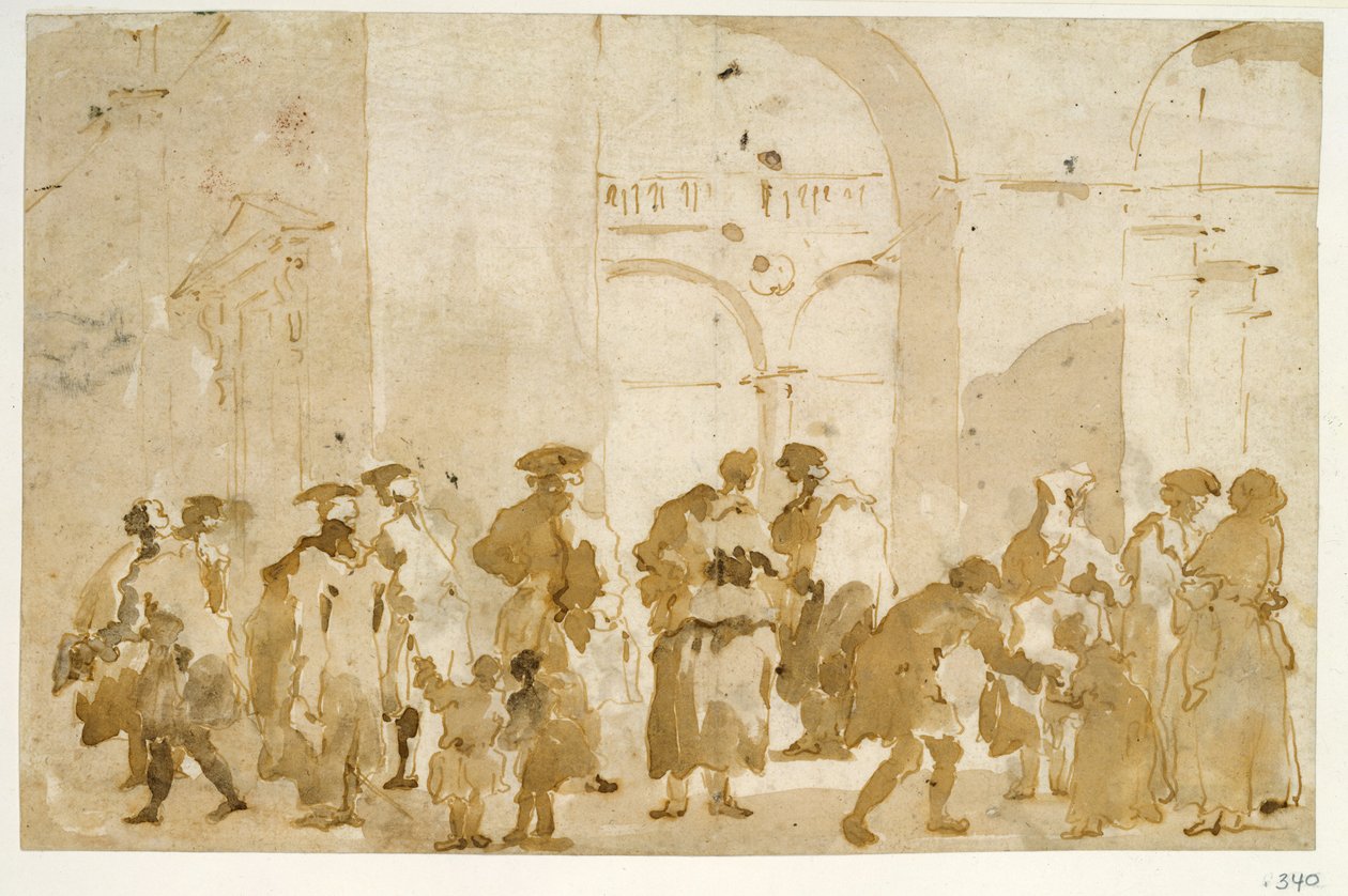 Figurenstudien door Francesco Guardi