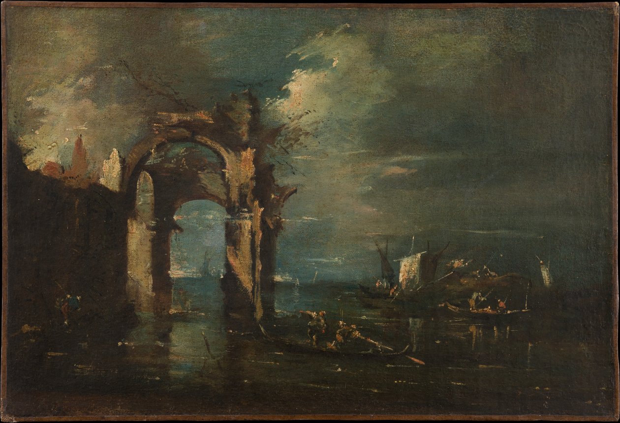 Lagune-landschap door Francesco Guardi