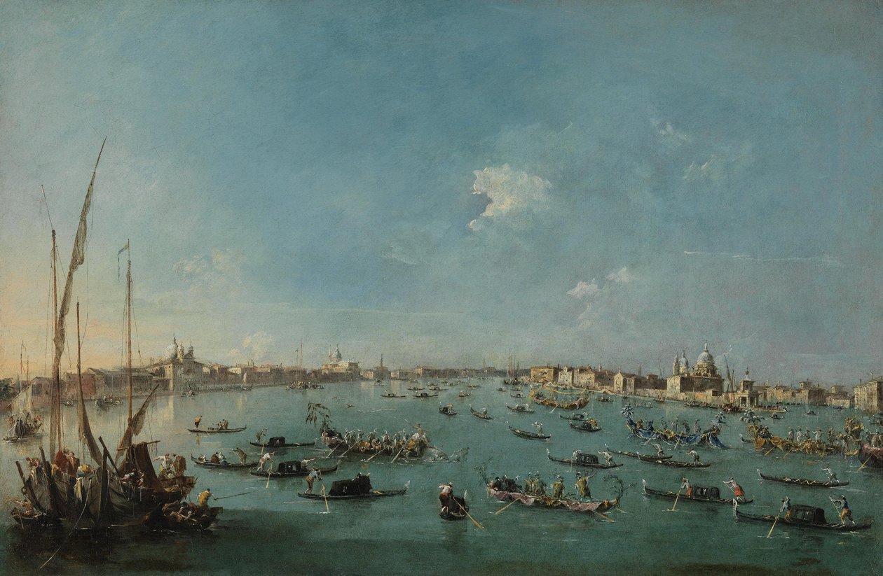Regatta op het Canale della Giudecca door Francesco Guardi