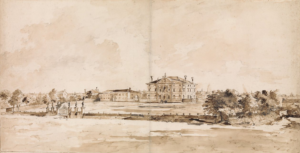 De Villa Loredan, nabij Treviso, ca. 1778 door Francesco Guardi