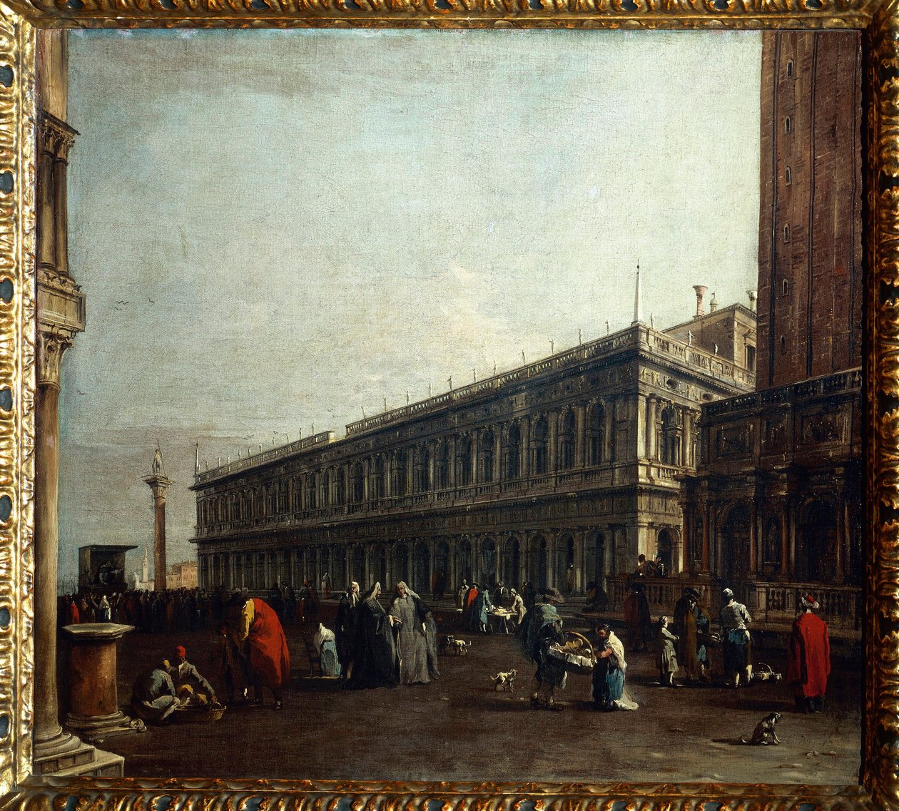 Uitzicht op de Piazzetta door Francesco Guardi
