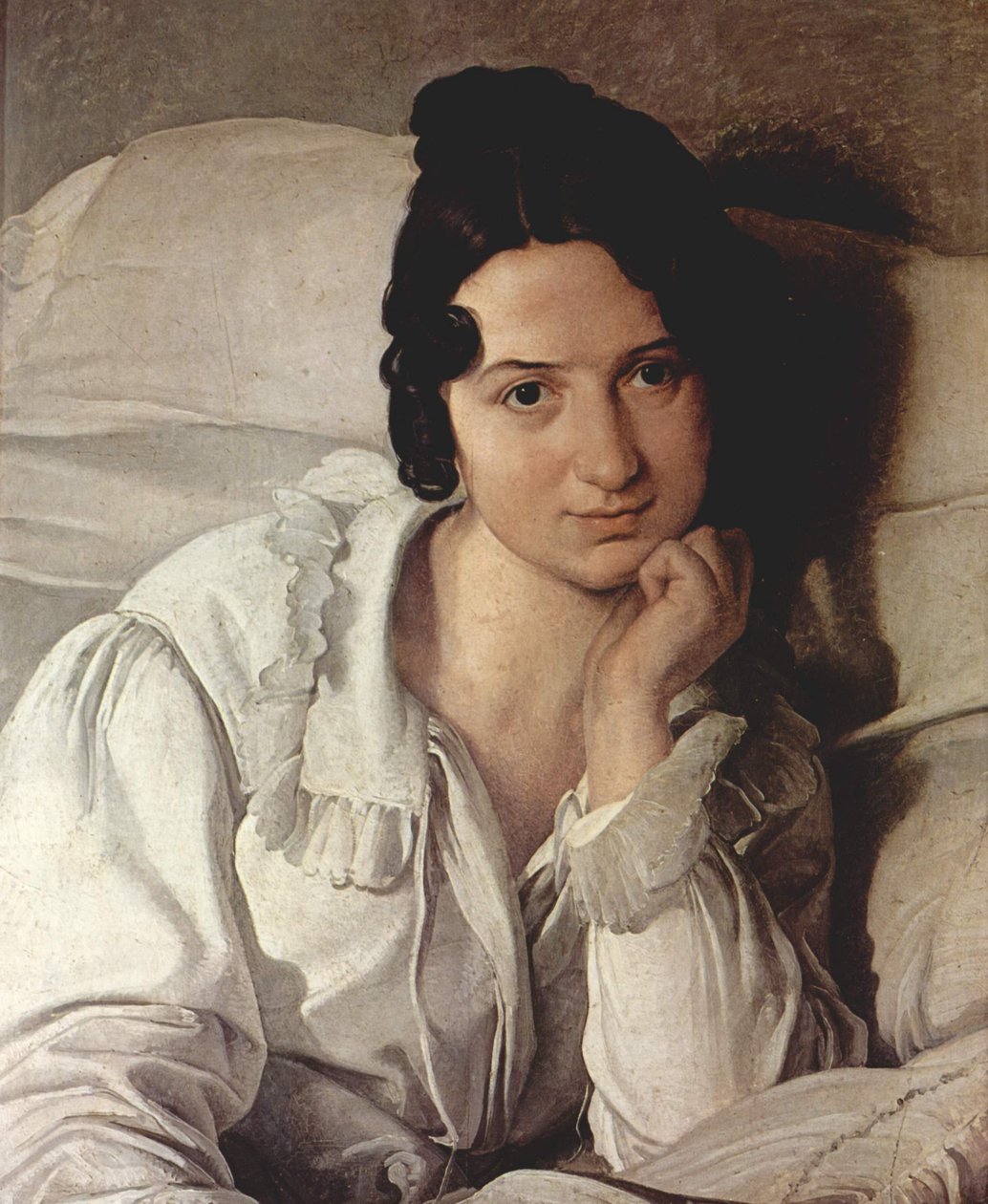 Italiaans: Portret van Carolina Zucchi Portret van Carolina Zucchi door Francesco Hayez