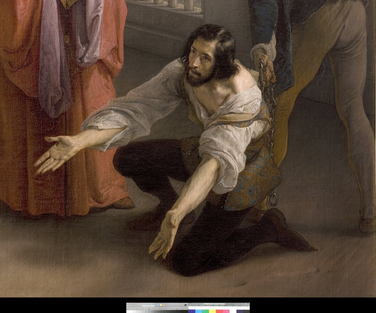 De laatste ontmoeting tussen Jacopo Foscari en zijn familie voor zijn verbanning door Francesco Hayez