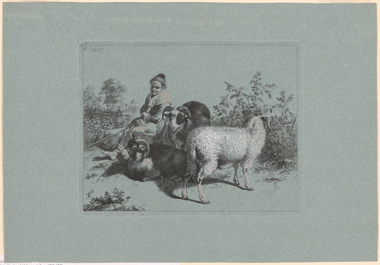 Plaat 4, uit De set van 12 pastorale scènes door Francesco Londonio