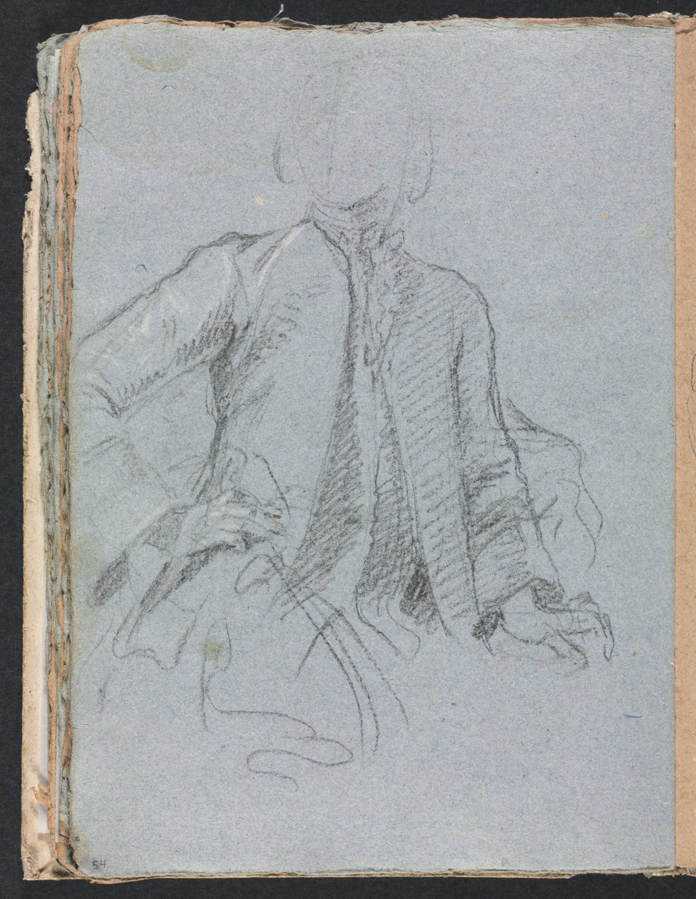 Verona Schetsboek: Gentleman pagina 54, 1760 door Francesco Lorenzi
