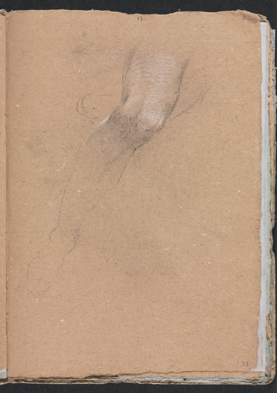 Verona Schetsboek: Rechterbeen pagina 33, 1760 door Francesco Lorenzi