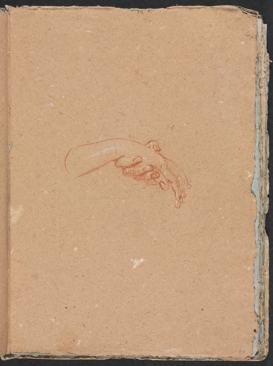 Verona Schetsboek: Studie van handen (pagina 23) door Francesco Lorenzi