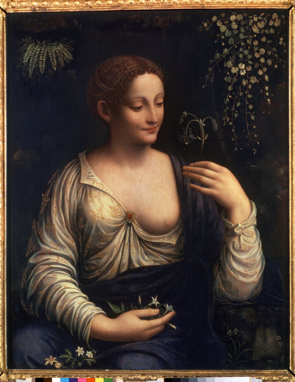 Flora door Francesco Melzi or Melzo