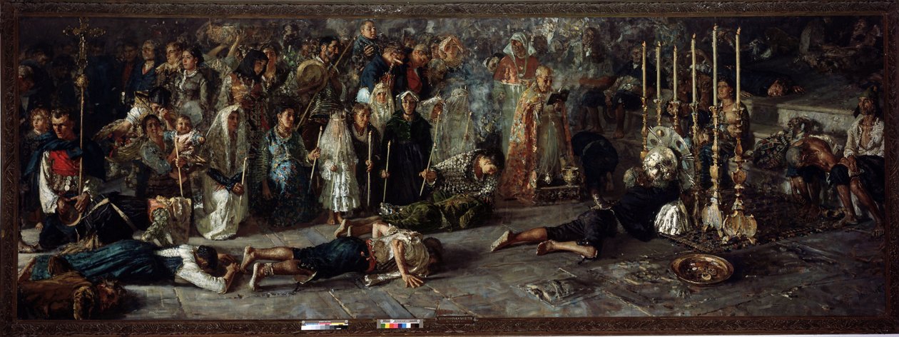 Il voto (Feest ter ere van St. Pantaleon 27 juli in Miglianico in Abruzzo, Italië) door Francesco Paolo Michetti