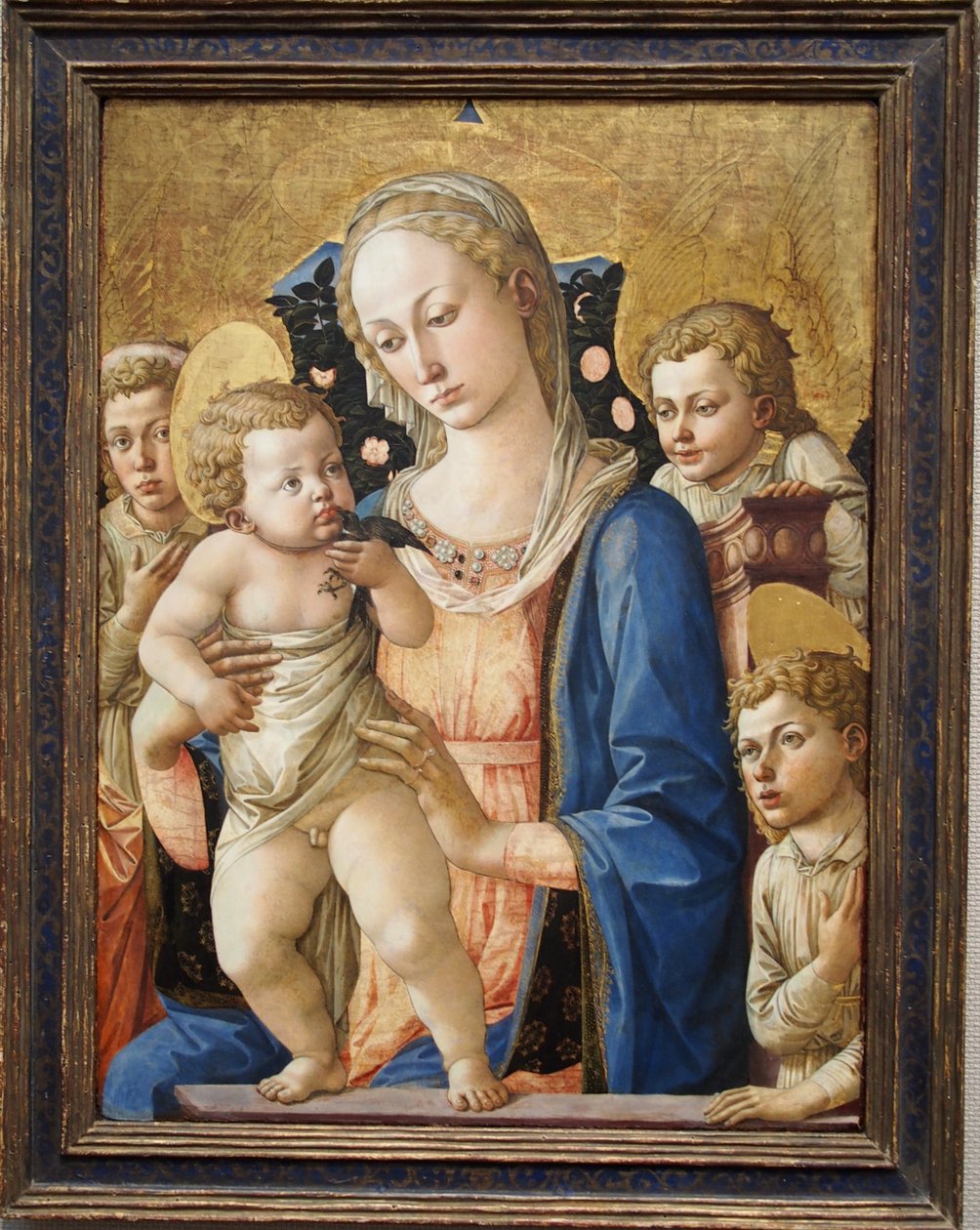 1455 Pesellino Madonna met kind en Johannes Toledo door Francesco Pesellino