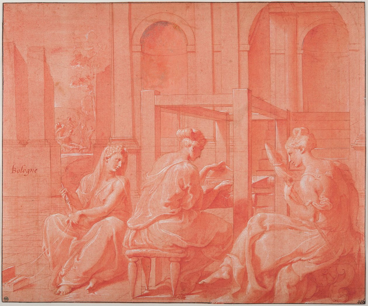 Alcytoe und ihre Schwestern door Francesco Primaticcio