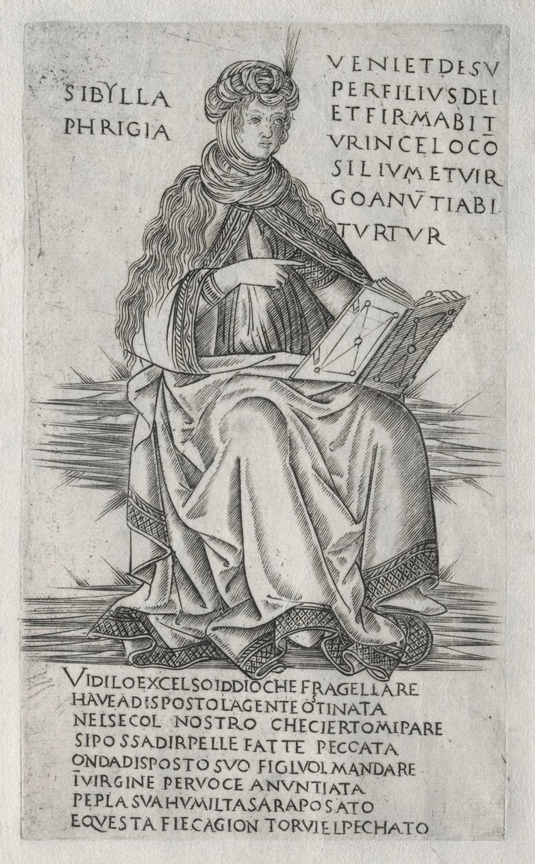 De Sibyllen: De Frygische Sibylle, ca. 1470-1480 door Francesco Rosselli